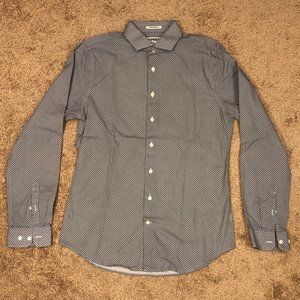 Mens EXPRESS Textured Dot Patterned Dress Shirt